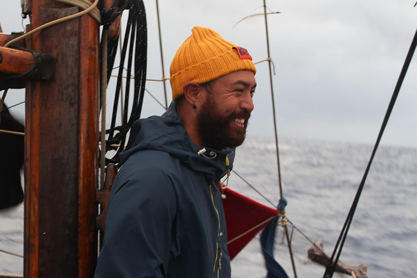 Antony on a boat