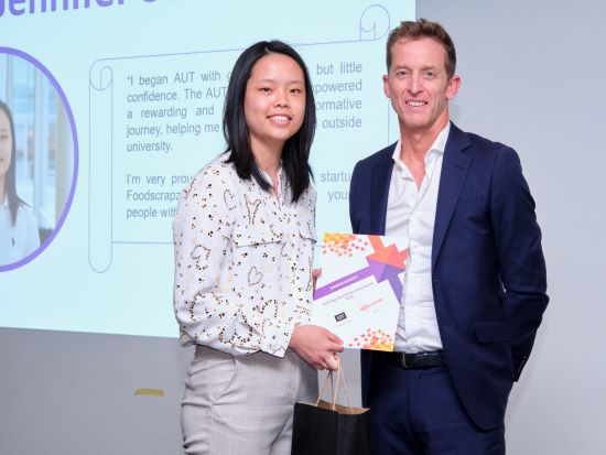 Jennifer Susanto is overall winner of the AUT Edge Award high acheivement