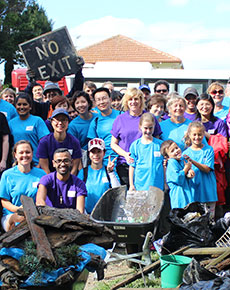 AUT staff join South Auckland community in record-setting clean-up