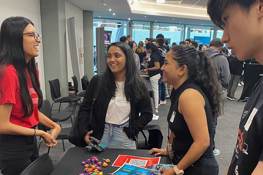 Students at AUT networking