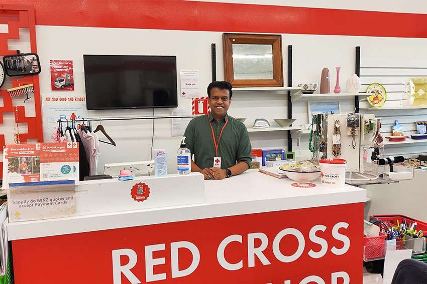 ANISH GEORGE AT RED CROSS SHOP