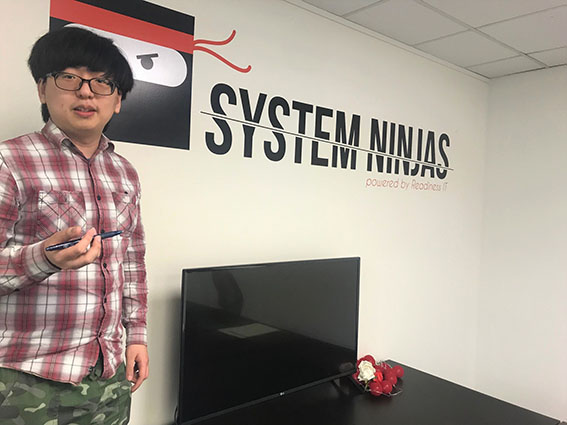 Systems Ninja Brian Kong at work