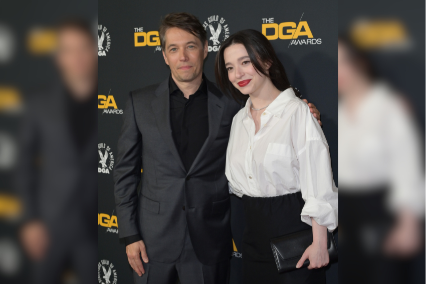 LOS ANGELES, USA. February 08, 2025: Sean Baker and Mikey Madison at the 77th Annual Directors Guild Awards at the Beverly Hilton.