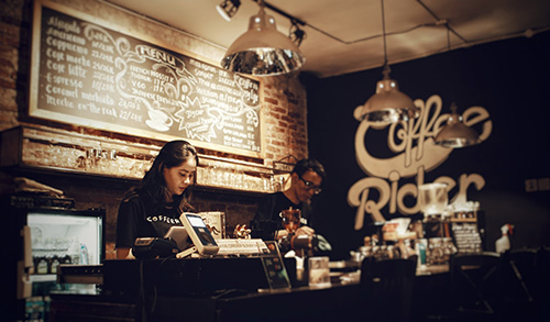 Barista in a coffee shop